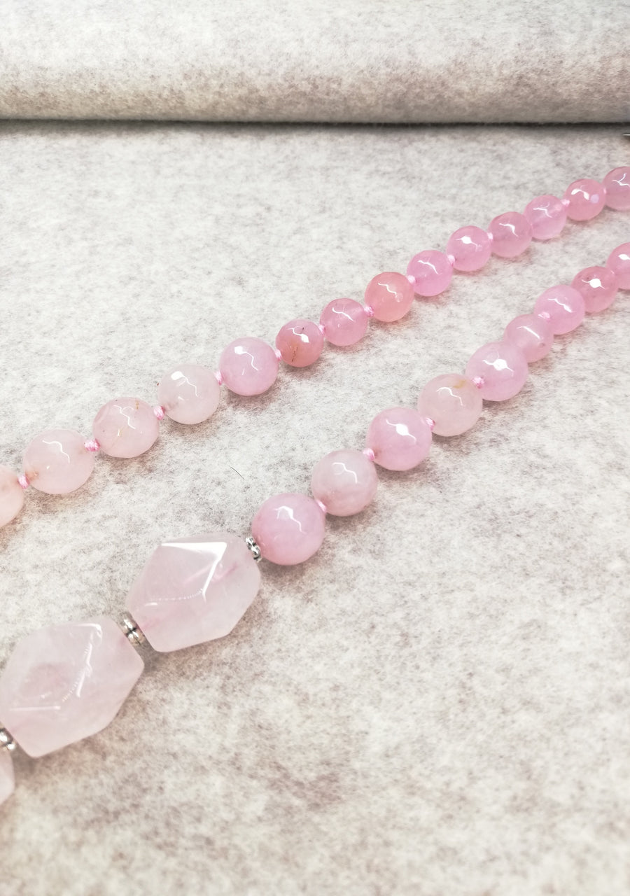 Collana quarzo rosa