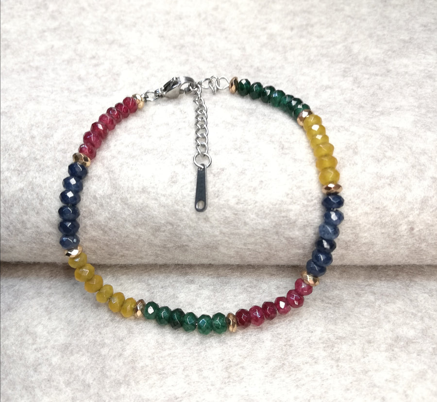 Bracciale rondelle sfaccettate
