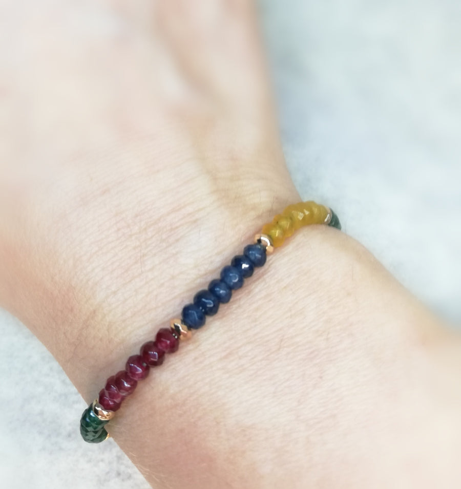Bracciale rondelle sfaccettate