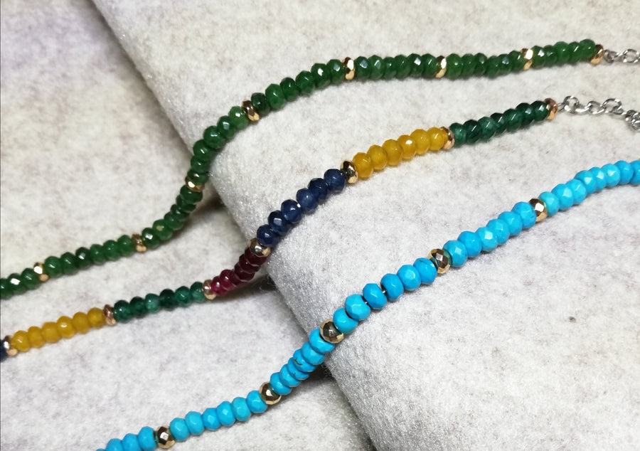 Bracciale rondelle sfaccettate