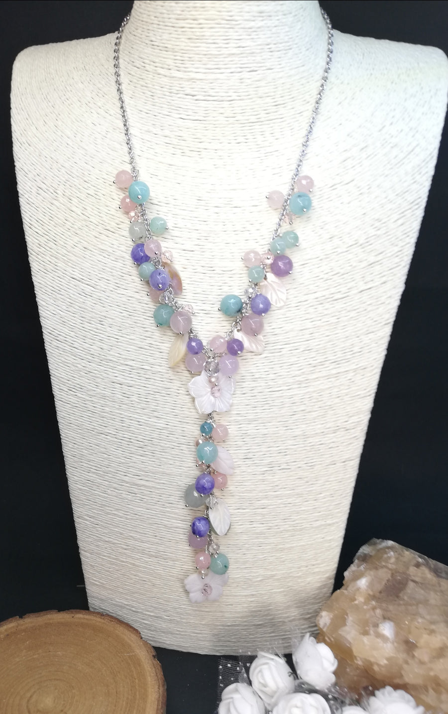 Collana sautoir pastello