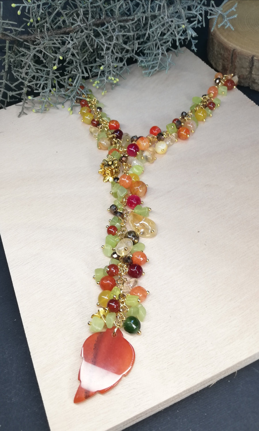 Collana sautoir natural color