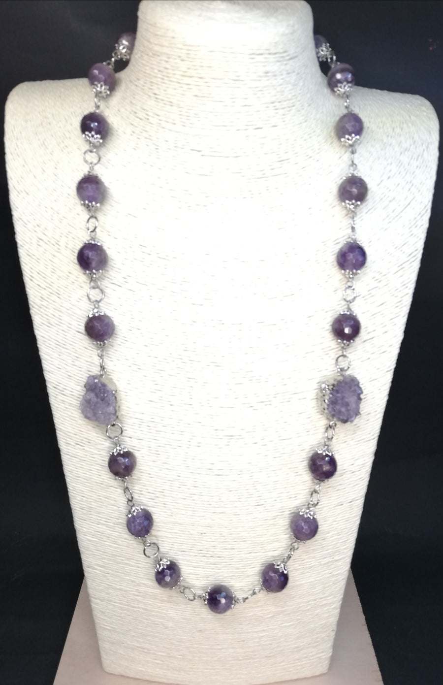 Collana sautoir in ametista