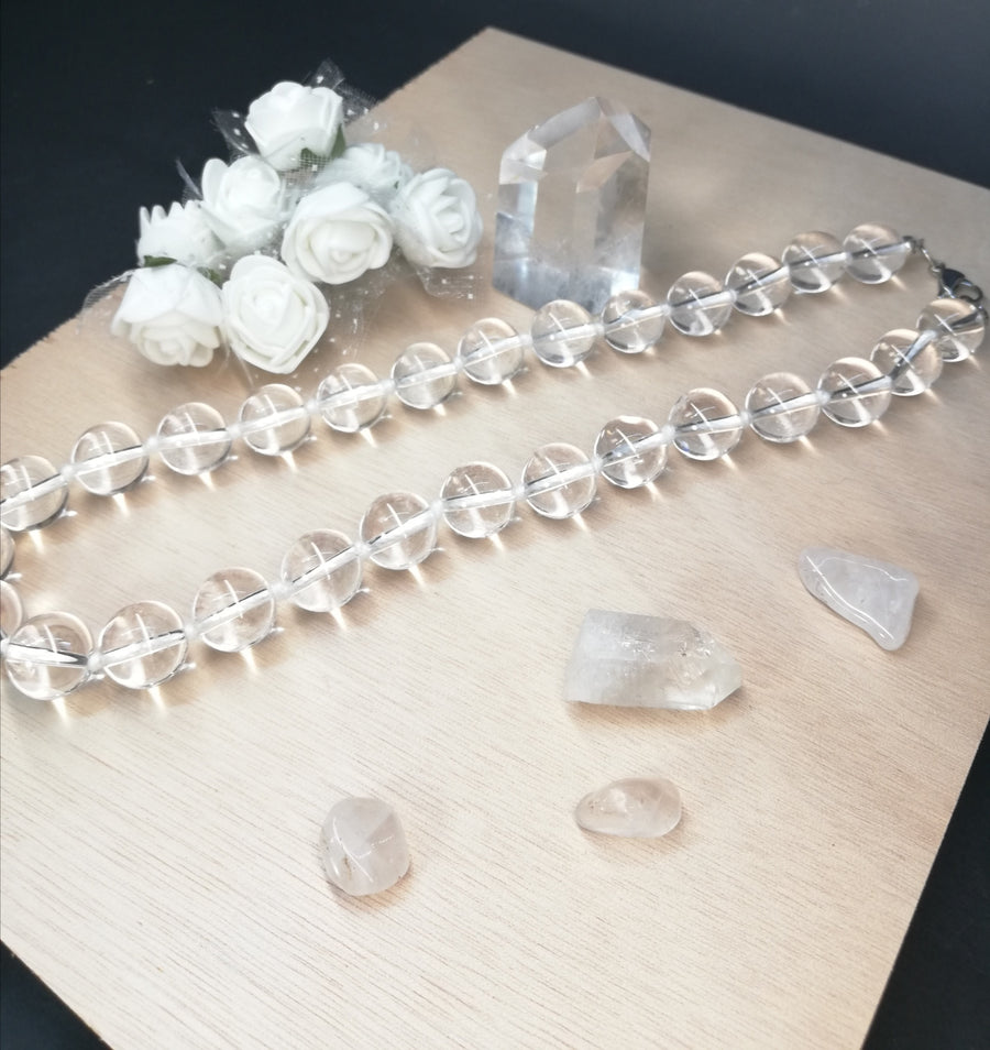 Collana in quarzo ialino