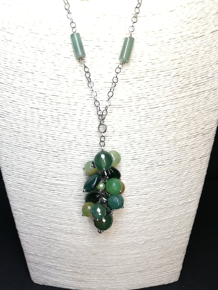 Parure a grappolo verde