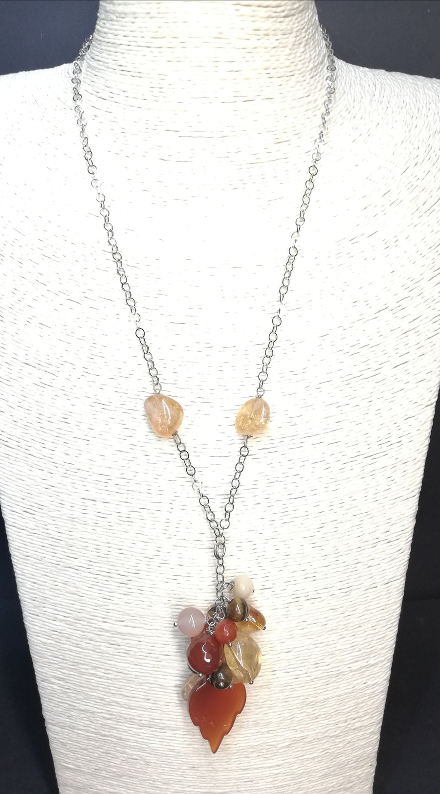 Parure a grappolo arancio/ocra