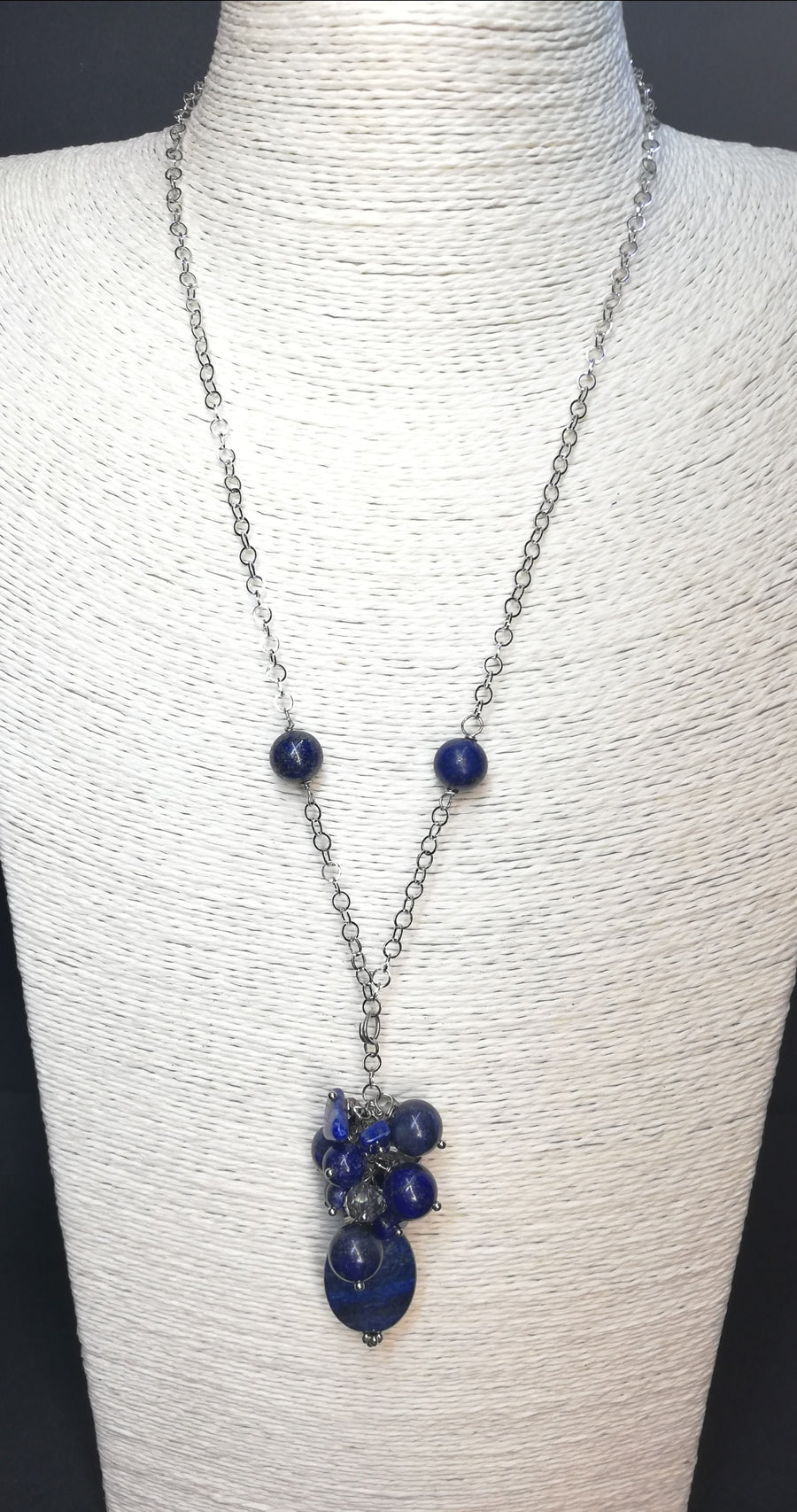 Parure a grappolo blu