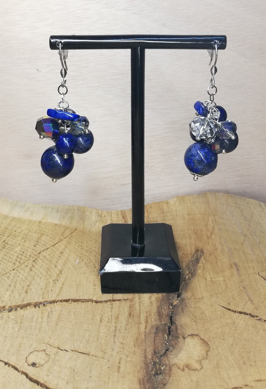 Parure a grappolo blu