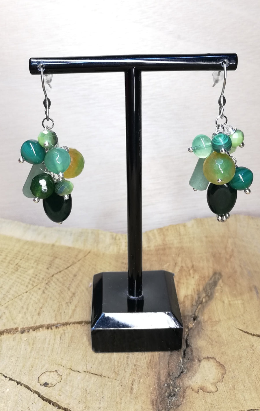 Parure a grappolo verde