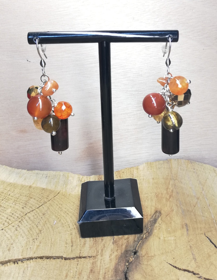 Parure a grappolo arancio/ocra
