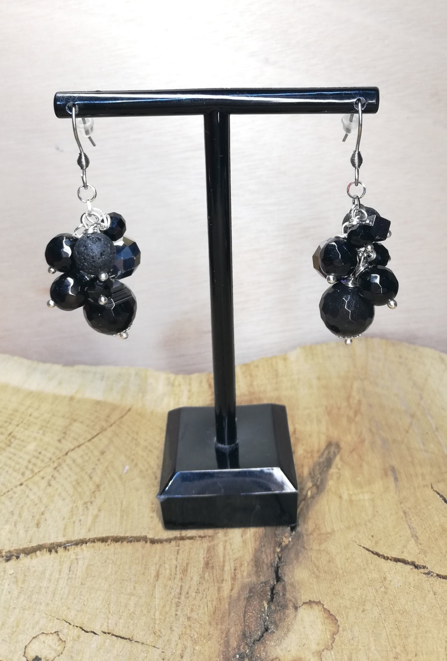 parure a grappolo nera