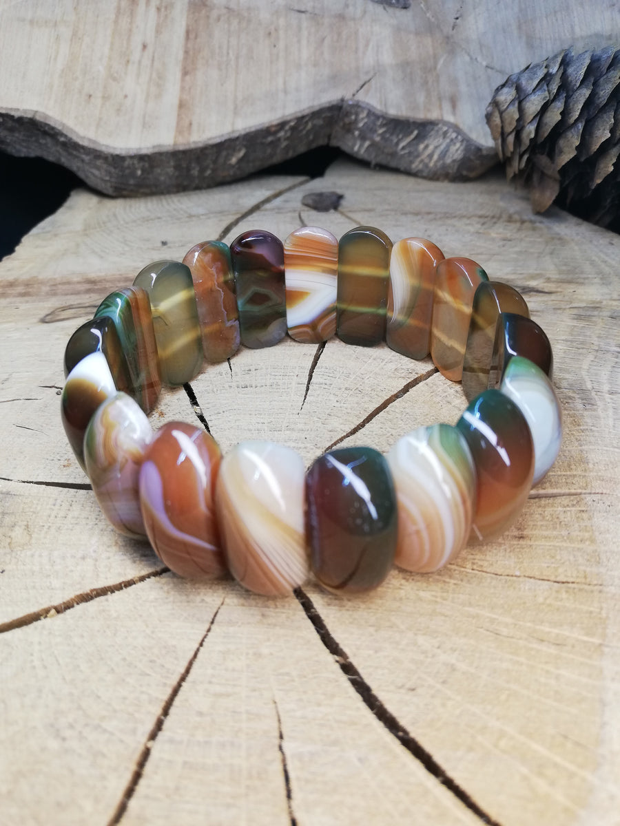 Bracciale agate striate