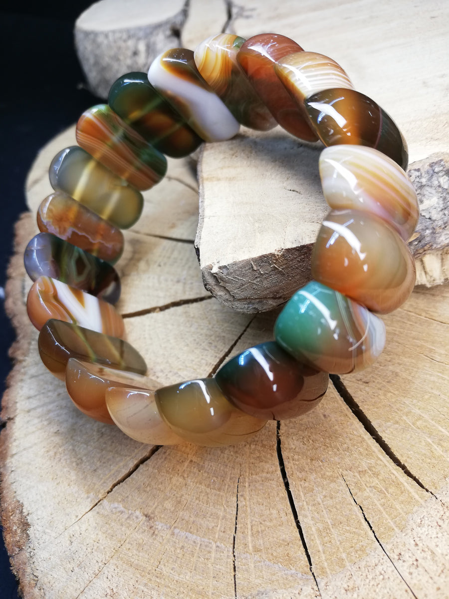 Bracciale agate striate