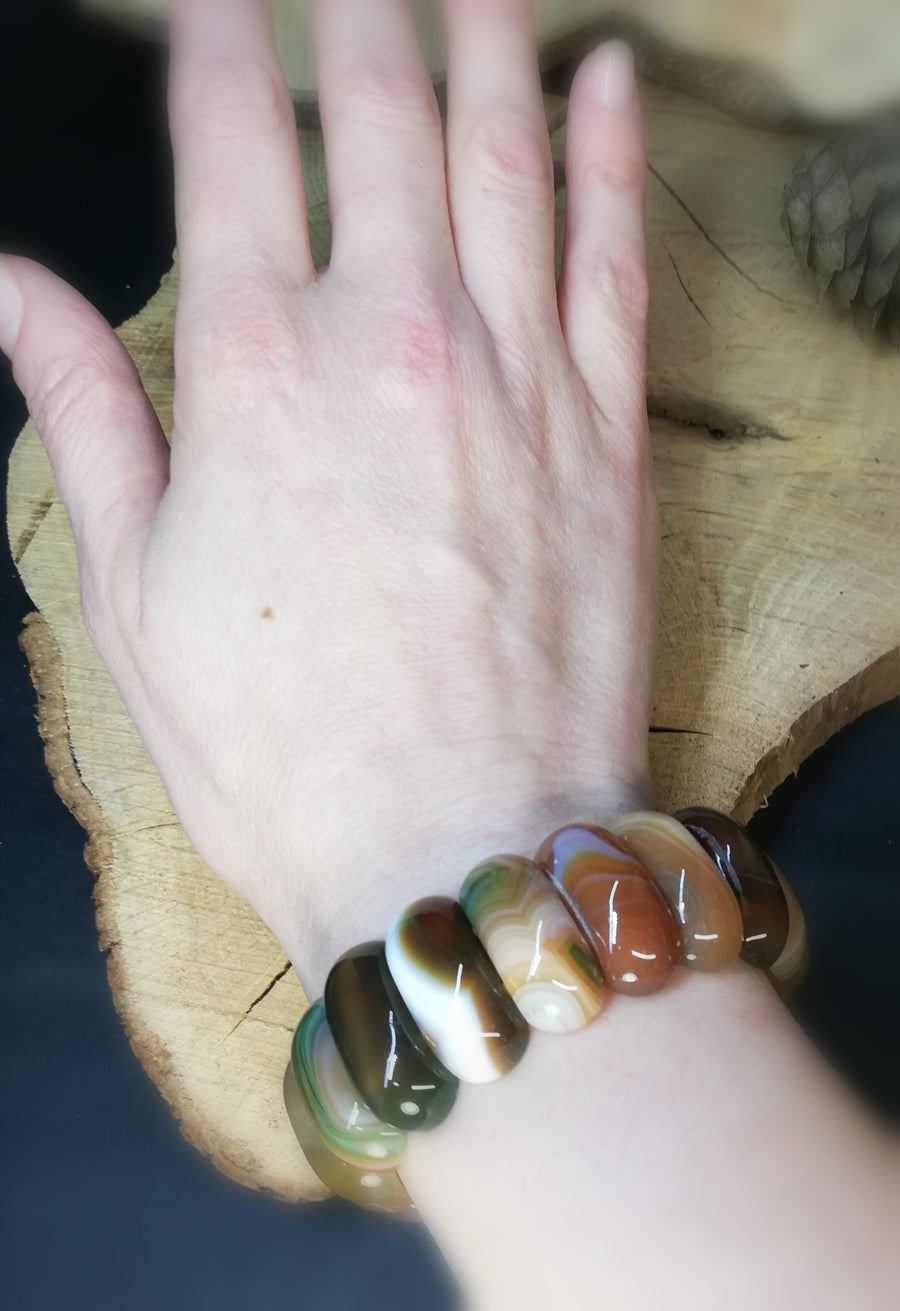 Bracciale agate striate