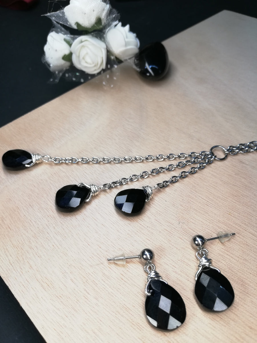 Parure in onice nero