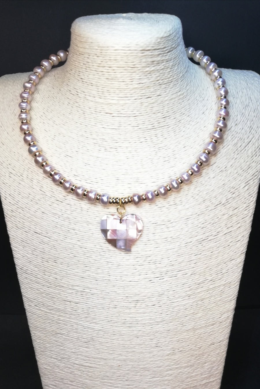 Collana perle rosa