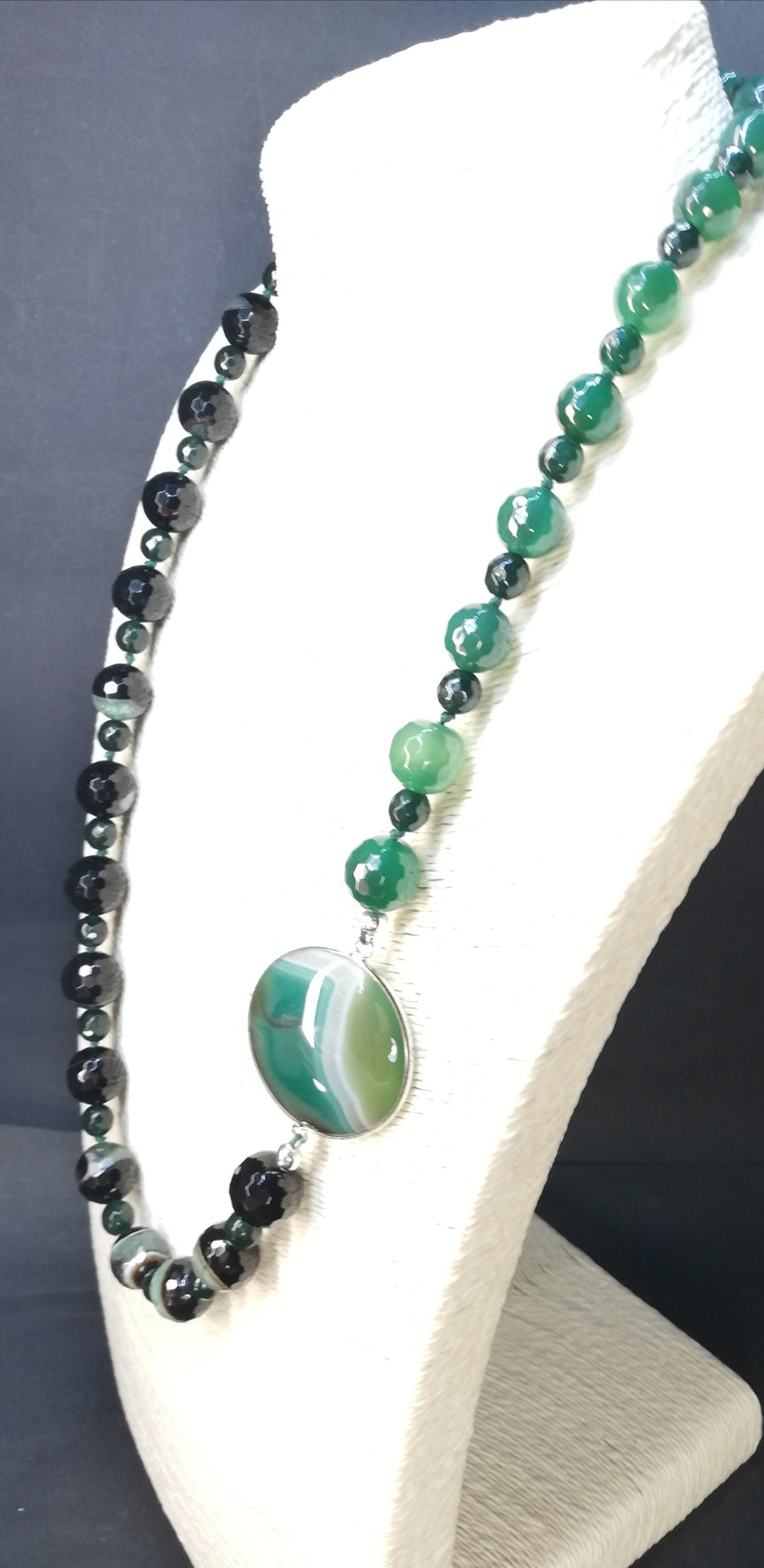 Parure agate verdi