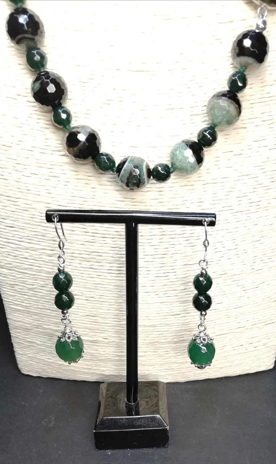 Parure agate verdi
