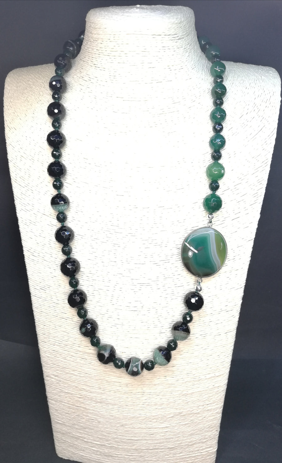 Parure agate verdi