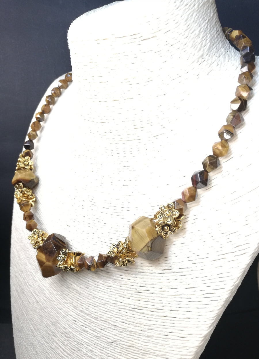 Parure in occhio di tigre
