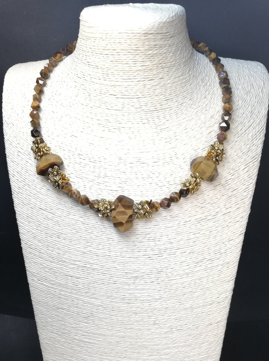 Parure in occhio di tigre
