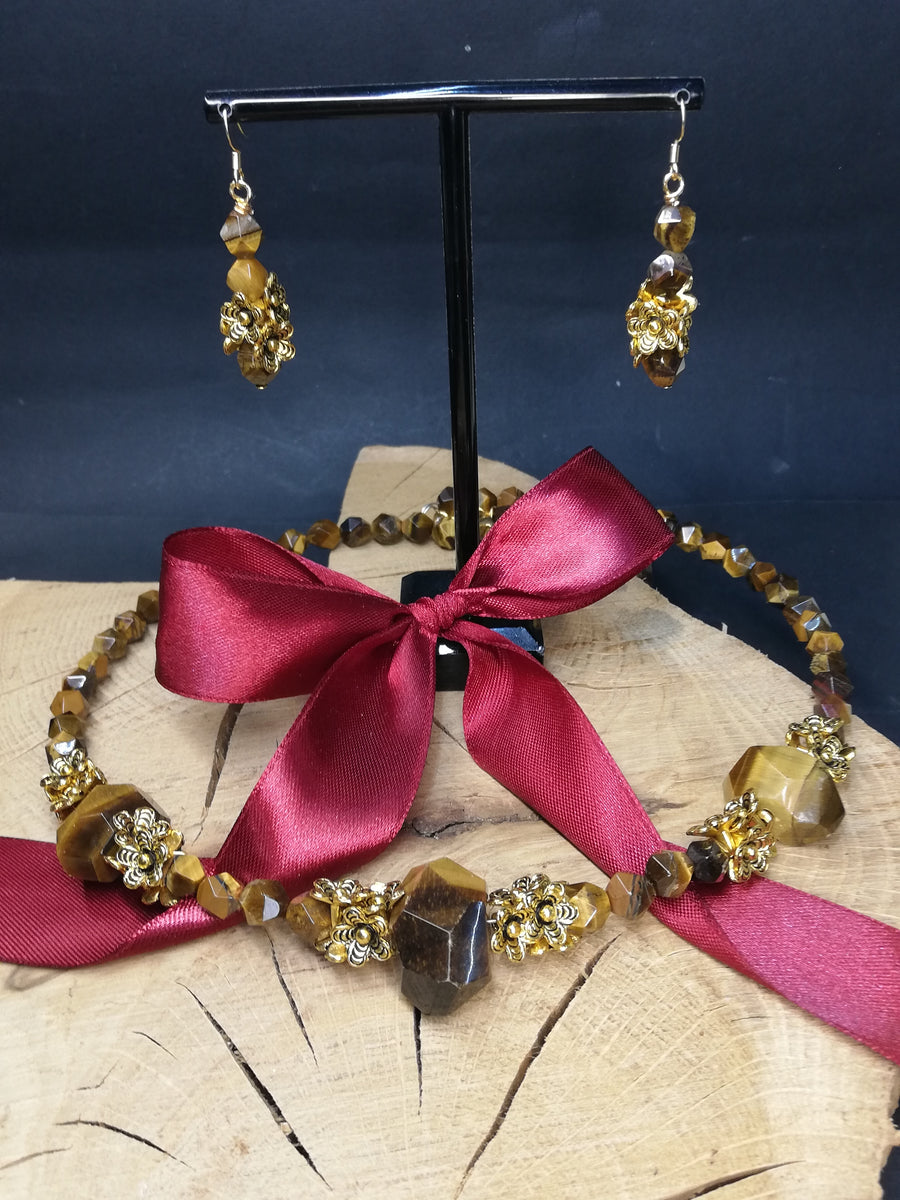 Parure in occhio di tigre
