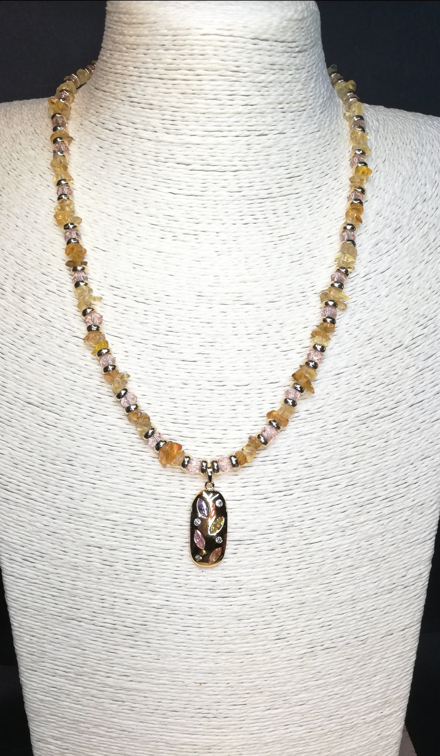 Collana citrini con pendente