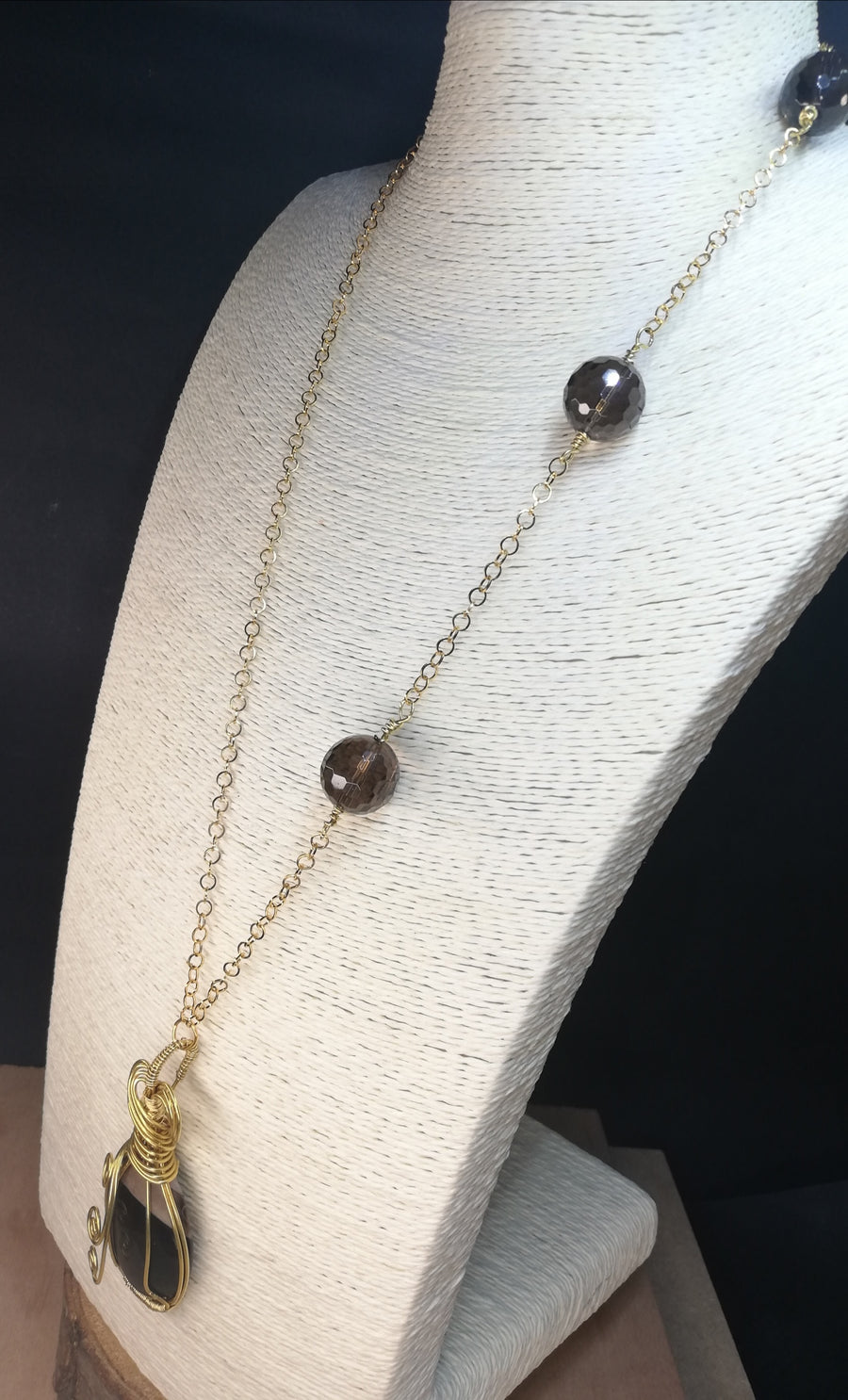 Collana pendente agata striata