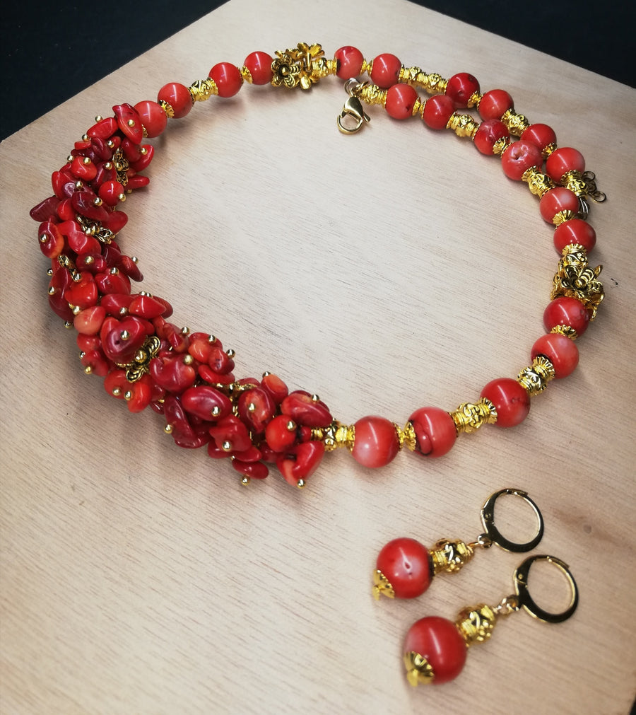 Parure corallo madrepora