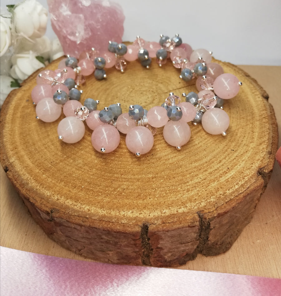 Bracciale quarzo rosa