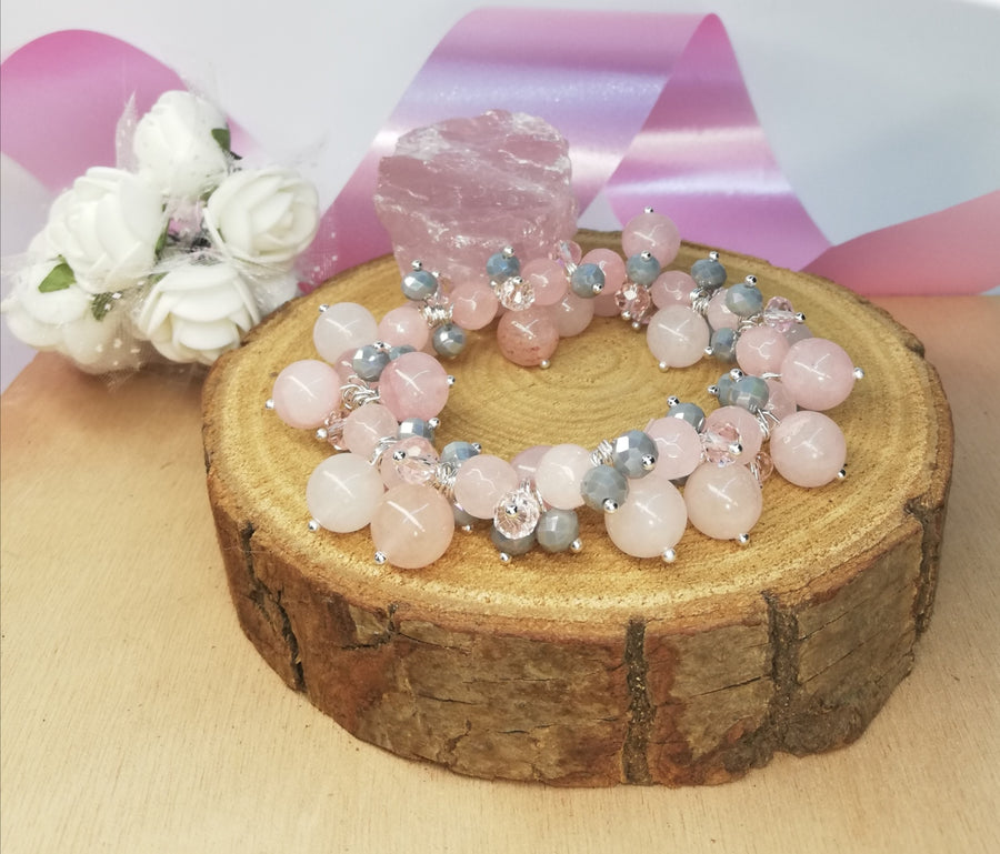 Bracciale quarzo rosa